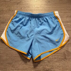 Nike Shorts Girls Medium Blue Dri Fit Tempo Running Outdoor Lined Performance